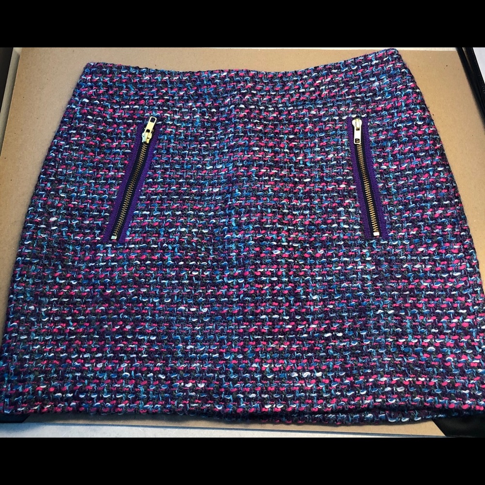 J CREW Multi color Tweed mini skirt